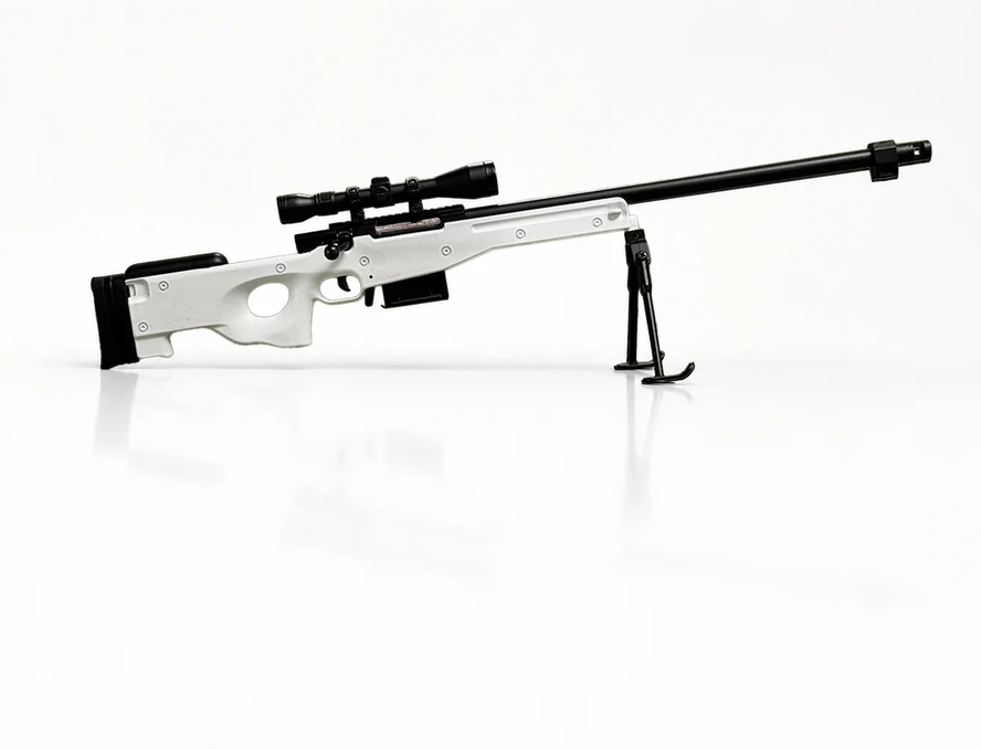 GoatGuns 1/4 Scale Die Cast SR Sniper Rifle Model White Limited to 600
