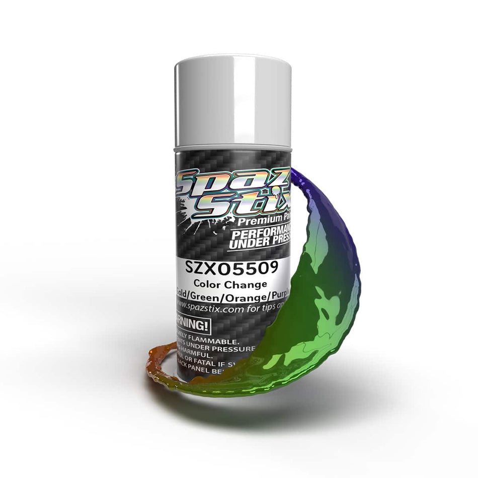 Spaz Stix Gold Green Orange Purple Color Changing Paint 3.5oz Can SZX05509 05509 image 0