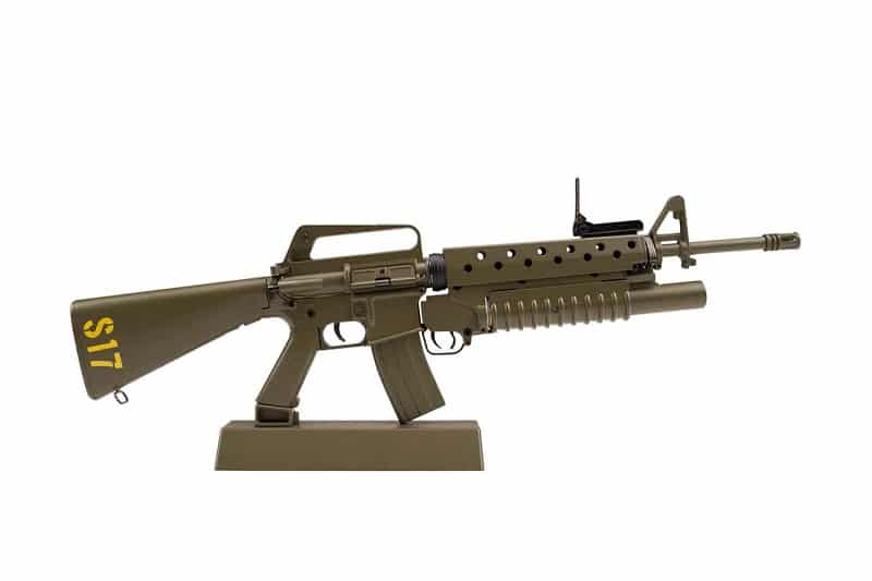 GoatGuns 1/3 Scale Die Cast M16A1 Vietnam Rifle Model Grenadier Green A16-GREEN image 0