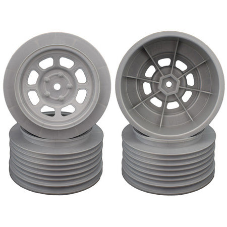 DE Racing Speedway Wheel Traxxas Slash Rear 21.5mm Backspacing Silver DER-DS4-RS image 0
