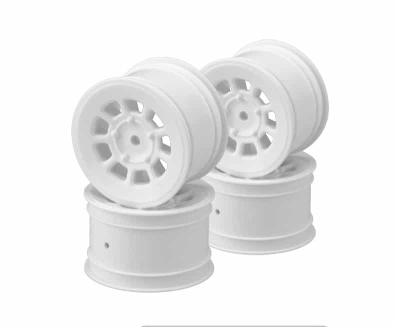 Jconcepts 9 Shot 2.2" Rear Wheel White for B6.3 B6.4 B6.4D YZ2 YZ4 XB2 XB4 JCO3398W 3398W image 0
