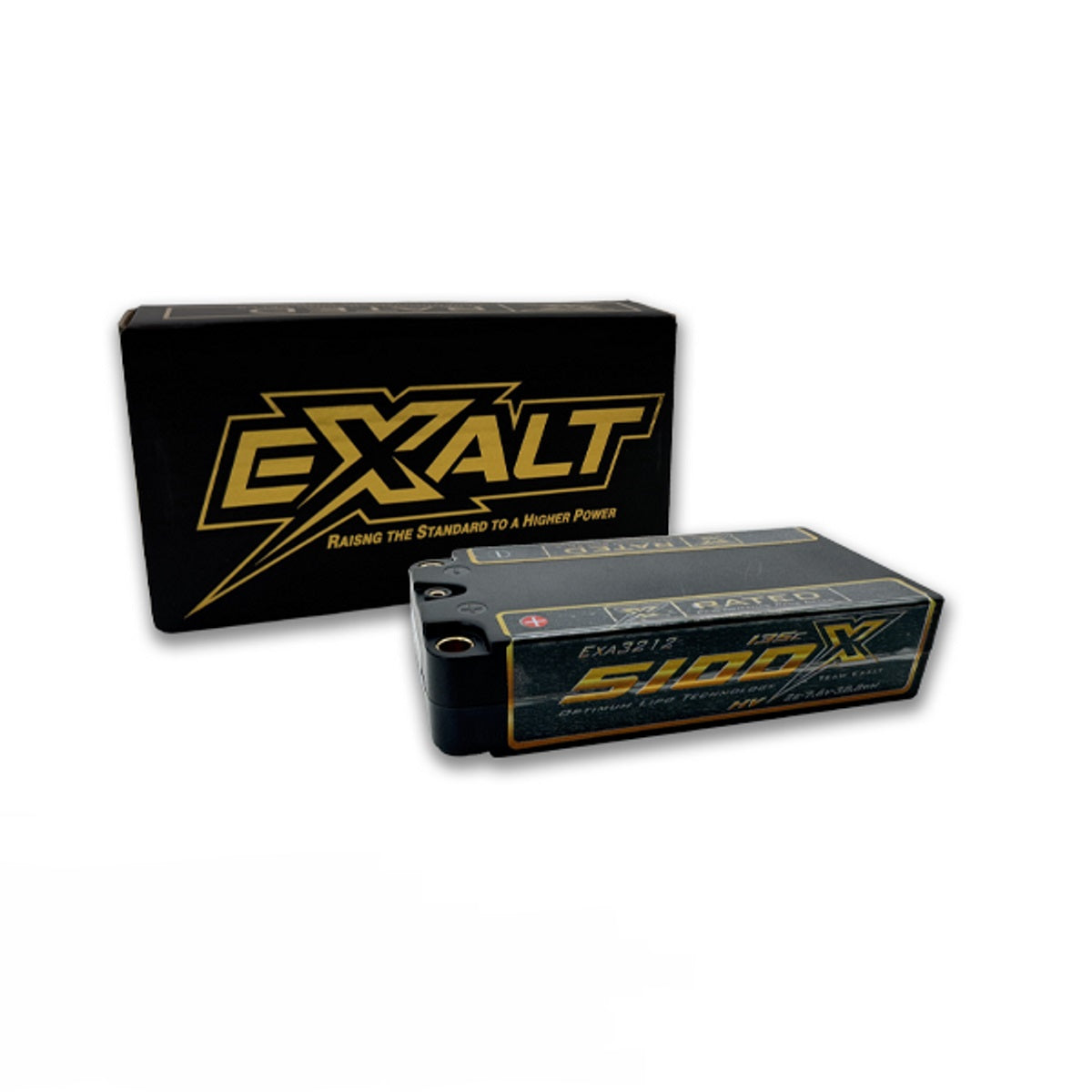 Team Exalt X-Rated 5100mAh 2S 135C HVX LCG Shorty Lipo Battery 7.6V EXA3212 image 0