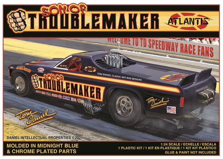 Atlantis 1/24 Son of Troublemaker Chevy El Camino Funny Car Plastic Model M2204 image 0