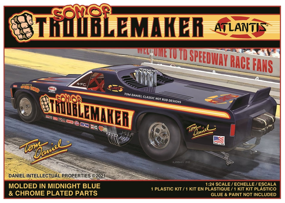 Atlantis 1/24 Son of Troublemaker Chevy El Camino Funny Car Plastic Model M2204 image 0