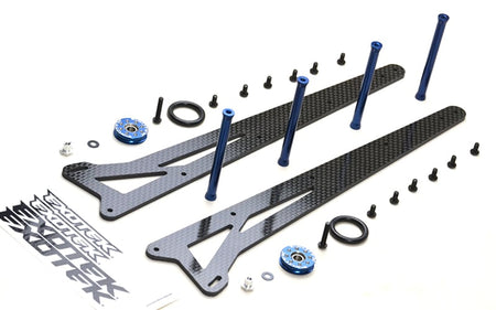 Exotek Carbon Fiber Wheelie Ladder Bar Set w/2 Wheels Traxxas Slash 2wd 1980 image 1