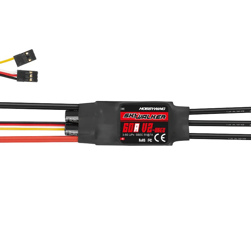 Hobbywing Skywalker 60A V2 ESC 30216101 image 0