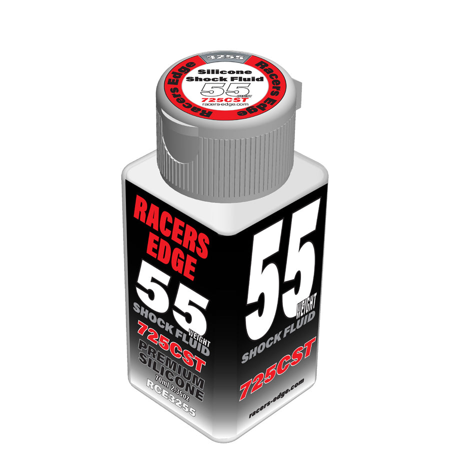 Racers Edge 55 Weight Silicone Shock Oil 725cst 70ml Ez Pour Bottle RCE3255 3255 image 0