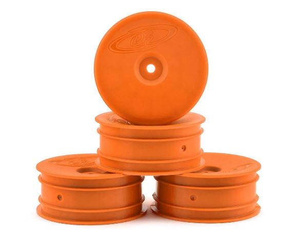 DE Racing Speedline Buggy Front Wheels for Associated B6.3 B6.4 B6.4D Kyosho RB6 Orange DER-SB4-AFO image 0