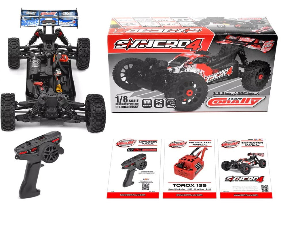 Team Corally Syncro-4 1/8 Scale 4S Brushless Off Road Buggy RTR Blue COR00287-B image 1