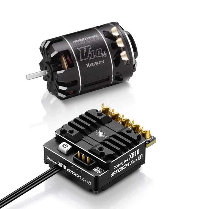 Hobbywing Xerun Combo XR10 Stock 2S G2 ESC & V10 G4R 21.5T Motor 38020379