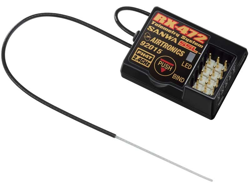 Sanwa 4-channel RX-472 Telemetry Receiver 107A41117A image 0