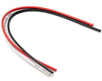 Tekin 14awg Silicon Power Wire Silicone 3pcs 12 inch Red/Blk/White TT3031 image 0