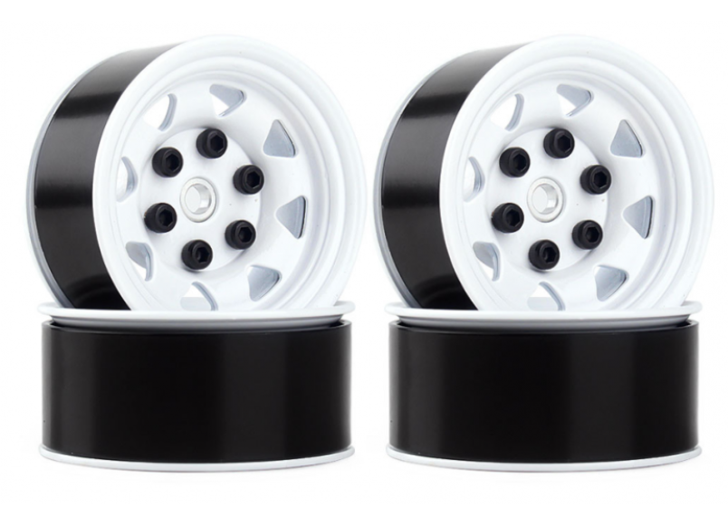 Aluminum Beadlock (4pc) 1.55" Crawler Wheels Rims 1/10 RC4WD D90 TF2 TAMIYA CC01 image 0