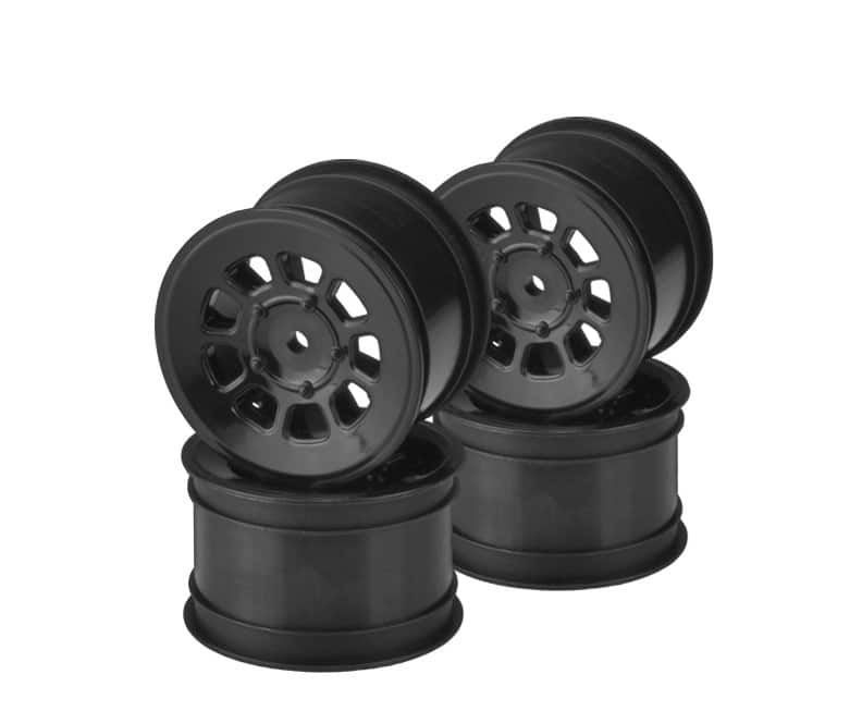 Jconcepts 9 Shot 2.2" Rear Wheel Black for B6.3 B6.4 B6.4D YZ2 YZ4 XB2 XB4 JCO3398B image 0