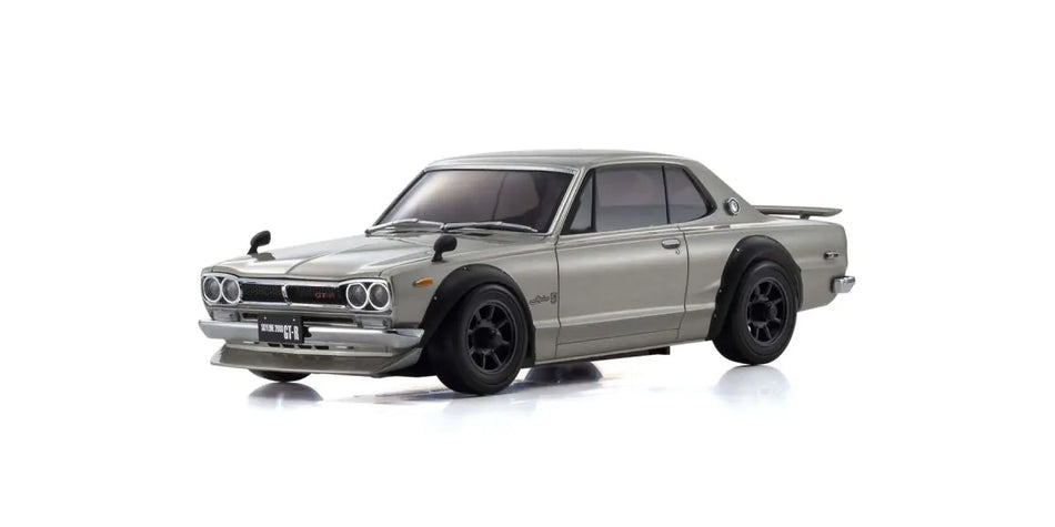 Kyosho Mini-z Body ASC NISSAN Skyline 2000GT-R (KPGC10) Tuned Silver MZP466S image 0