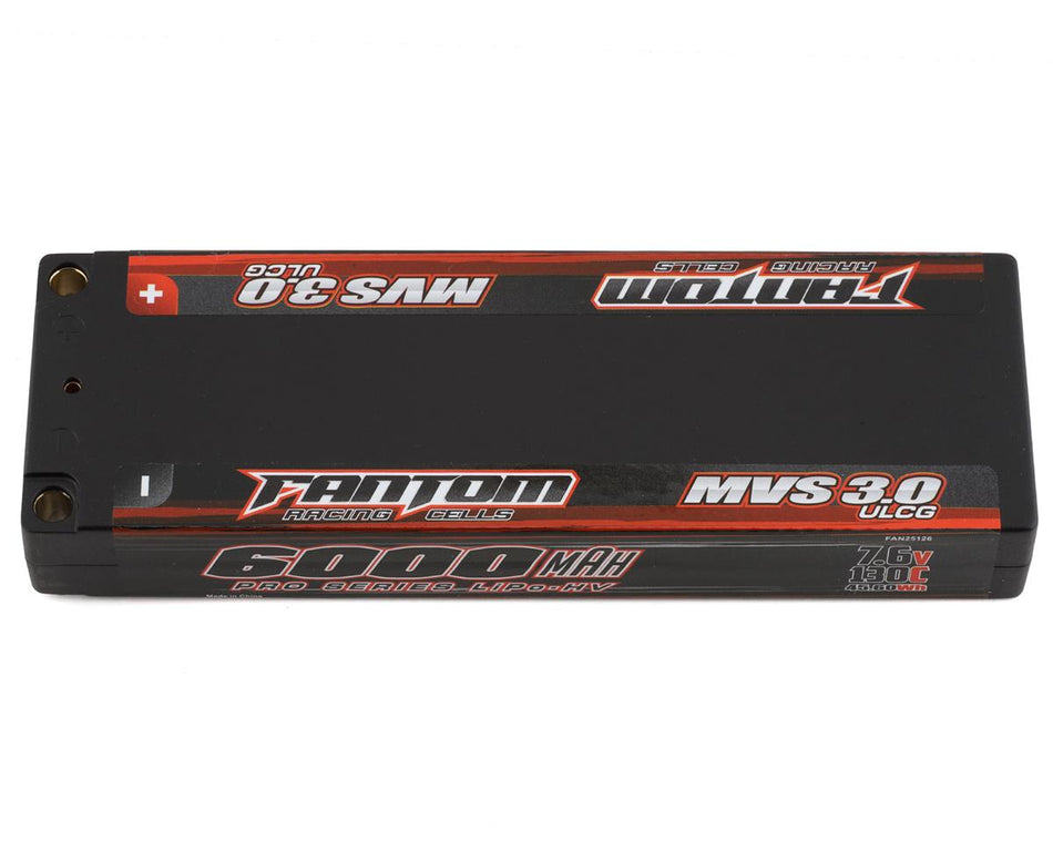 Fantom Pro HV MVS 3.0 2S 7.6v 6000mAh 130C Low Profile Lipo Battery FAN25126 image 0
