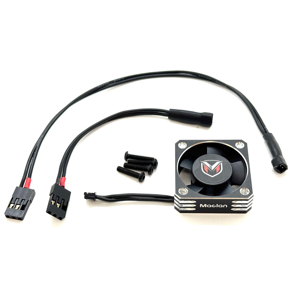 Maclan Hurricane V2 Aluminum 30mm Fan Black/Silver MCL4366 image 0