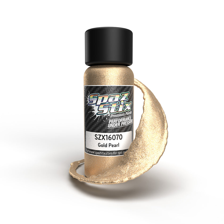 Spaz Stix Gold Pearl Airbrush Ready Paint 2oz Bottle SZX16070 16070 image 0