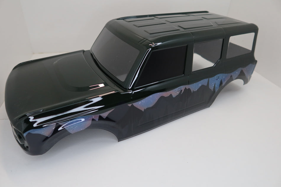 New Custom Painted 1/10 2021 Ford Bronco 12.3" Wheelbase Crawler Body image 0