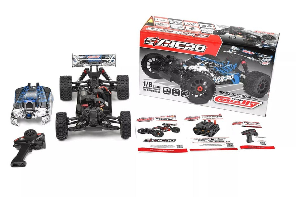 Team Corally Syncro 2WD 1/8 3-4S Brushless Off Road Buggy RTR Blue 00289-B image 0