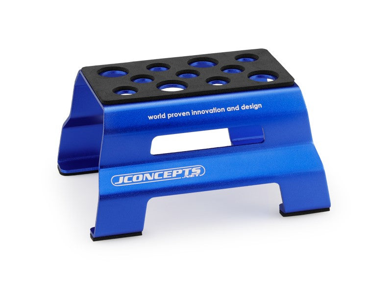 JConcepts Blue Metal Car Pit Stand For 1/10th &amp; 1/8th Vehicles 29031 JCO29031 image 0