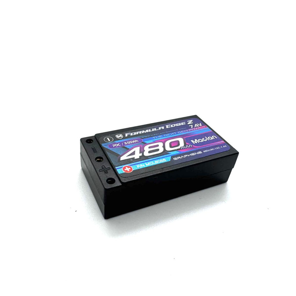 Maclan Racing Formula Edge Z 7.4V 480mAh 2S Lipo Battery Mini-Z MCL6065