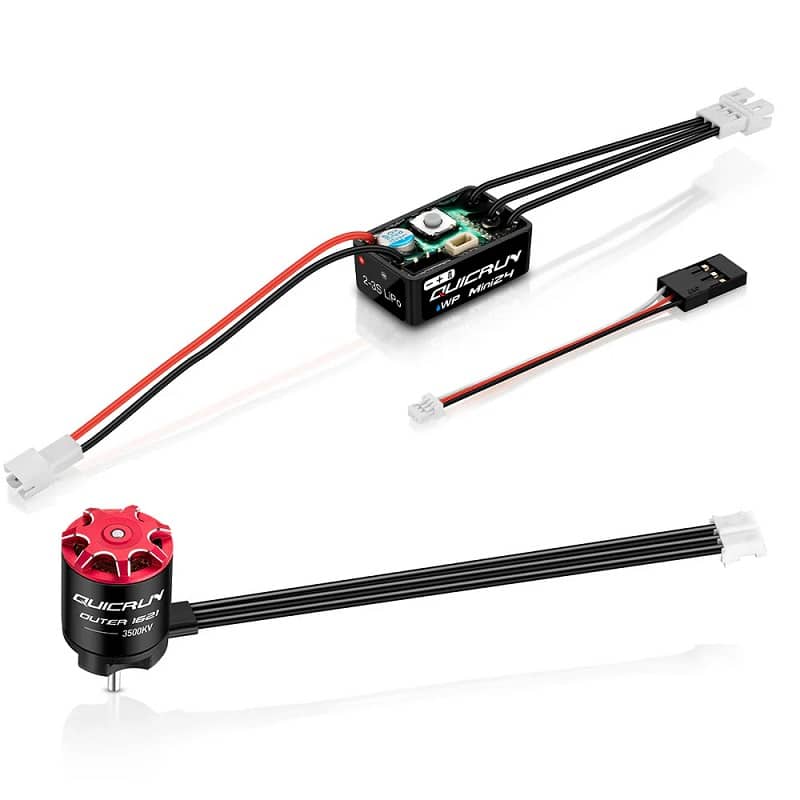 Hobbywing QuicRun WP Mini24 ESC &amp; 1621SL 3500KV Motor Combo 38020436 image 0