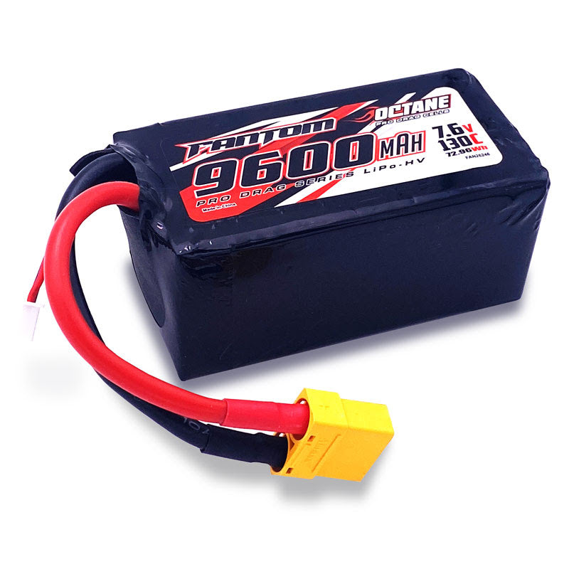 Fantom 9600mah 7.6v 130C 2S4P Octane Drag Racing Lipo Battery FAN26246 image 0