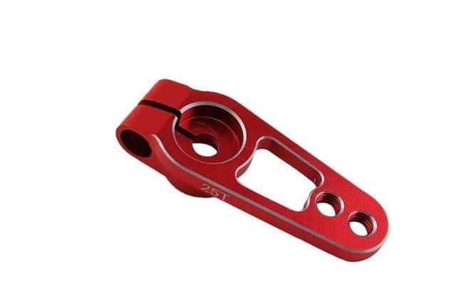 Rotor Ron Low Profile Billet Aluminum Servo Horn 25T RED 15/19mm Adjustable image 0