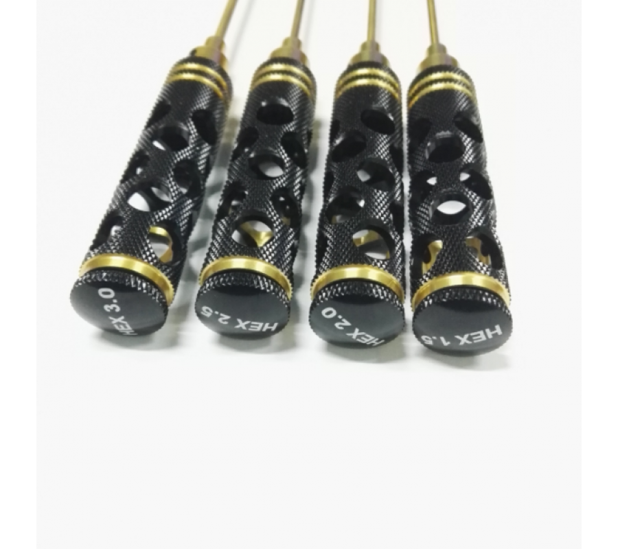 Rotor Ron Aluminum Handle Titanium Tip Hex Driver Tool Kit 1.5 2.0 2.5 3.0mm image 1