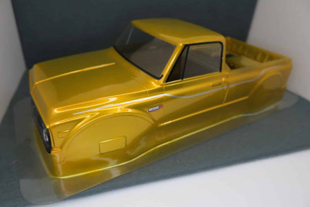 New Custom Painted 1/10 1972 Chevy K-10 Truck 12.3" Wheelbase Crawler Body image 0