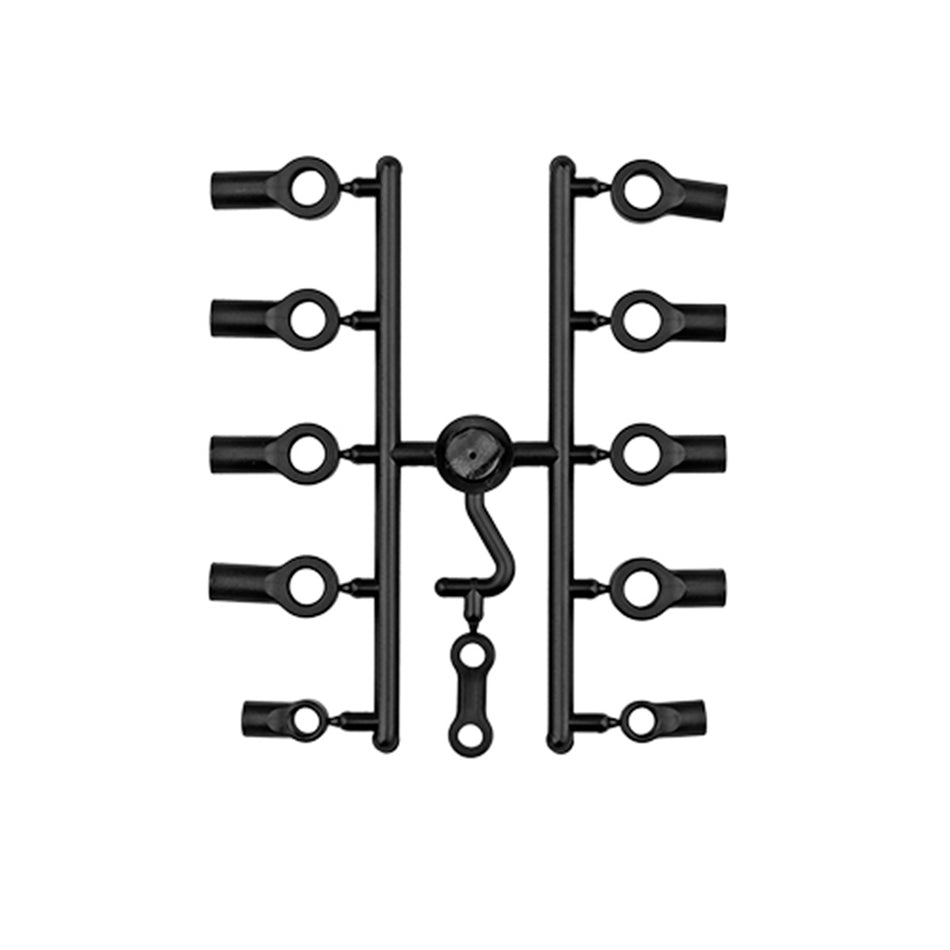 Team Associated RC10 Shock Rod End Set (Black) 7837