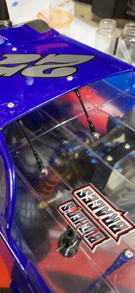 Bucher's Braces for 1/10 Decked Late Model &amp; Midwest Mod MWM Bodies Silver image 1
