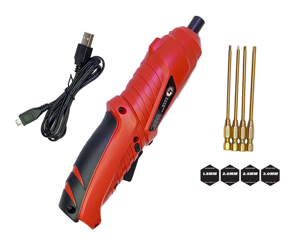 Racers Edge Electric Mini Screwdriver w/TiN Coated 4pc Metric Hex Set RCE7200 image 0