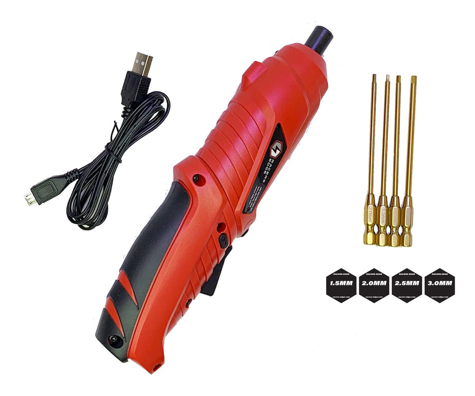 Racers Edge Electric Mini Screwdriver w/TiN Coated 4pc Metric Hex Set RCE7200 image 0