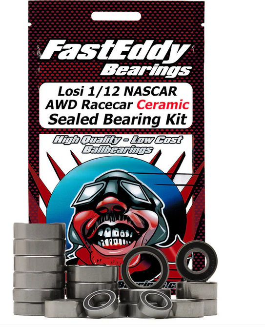Fast Eddy Ceramic Bearing Kit for Losi 1/12 NASCAR AWD 1/12 Racecar TFE9451