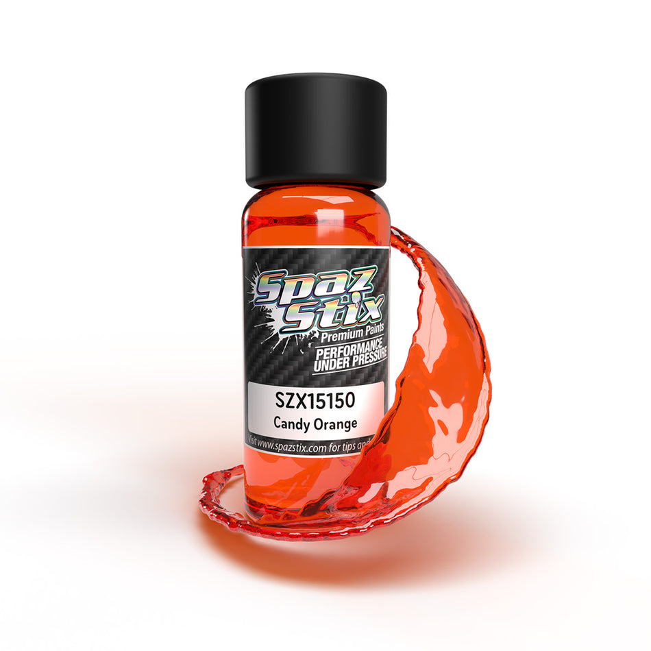 Spaz Stix Candy Orange Airbrush Ready Paint 2oz Bottle SZX15150 15150 image 0