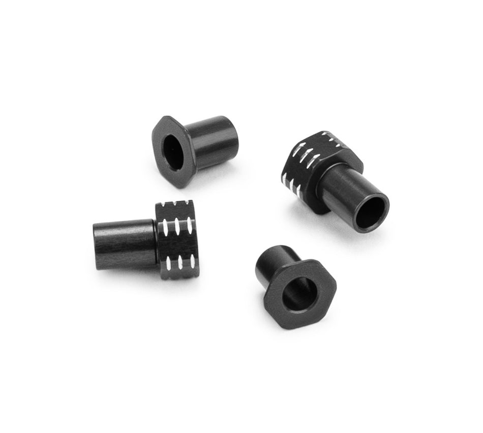 Jconcepts Aluminum Caster Hat Bushings 0/3mm 4pc Black Associated B7 B7D 51962 image 0