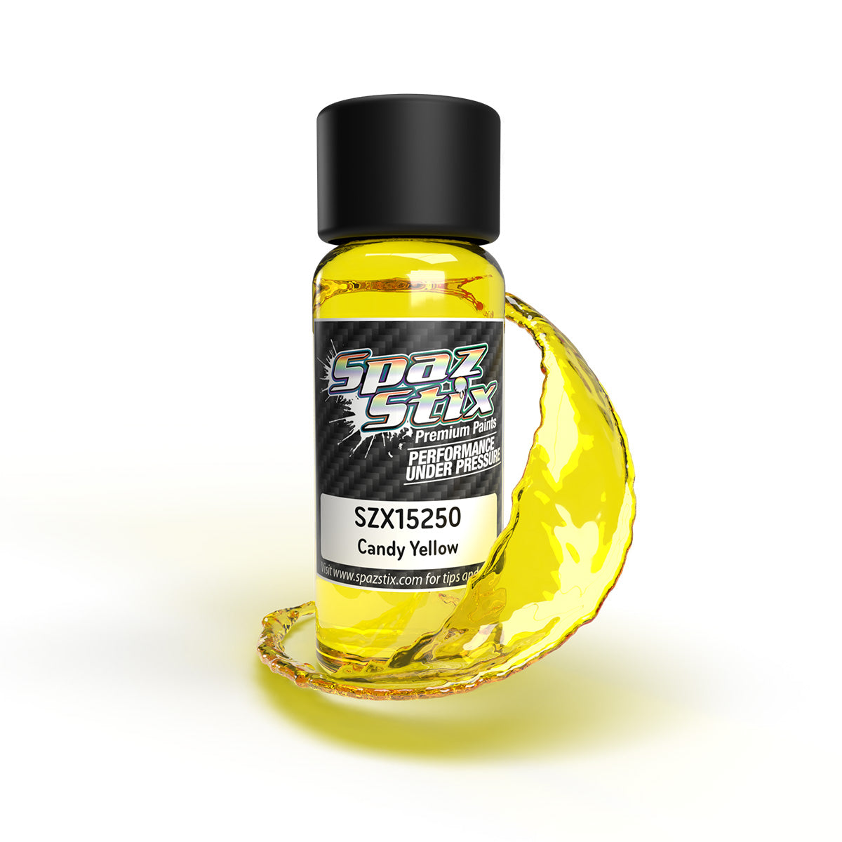 Spaz Stix Candy Yellow Airbrush Ready Paint 2oz Bottle SZX15250 15250 image 0