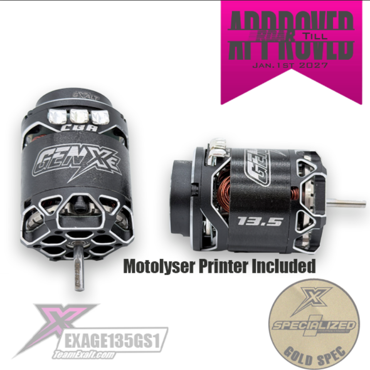 Exalt Gen-Xe Gold Spec 13.5 (13.5T) Turn Brushless Motor for 1s EXAGE135GS1
