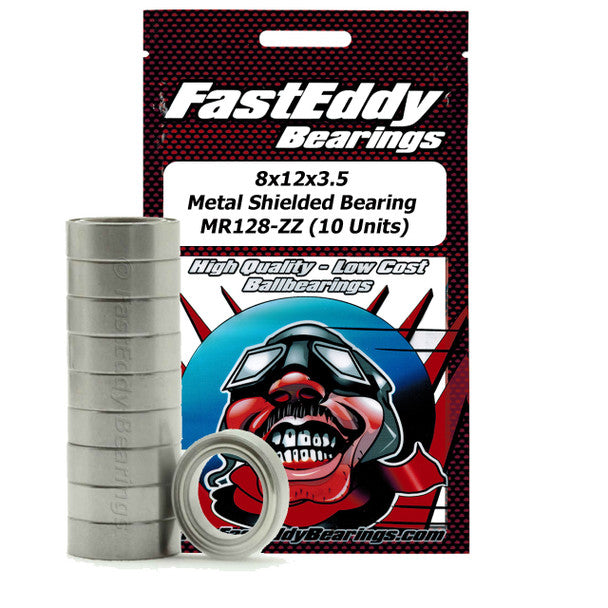 FastEddy Tamiya 1280 Metal Shielded Replacement Bearing 8x12x3.5 10pc TFE2542 image 0