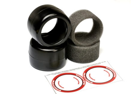 Exotek F1 Rear Rubber Tires (2pc) 36X Red Soft w/Foam Inserts 2119 image 1