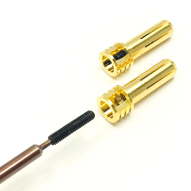 Trinity 5mm Pure Copper Gold Plated Bullet connectors (2pc) REV2204 image 0