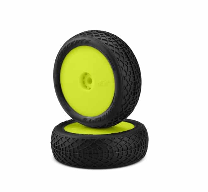 Jconcepts Ellipse Green Front Tires Pre-Mount Yellow Wheels Losi Mini-B 40022211 image 0