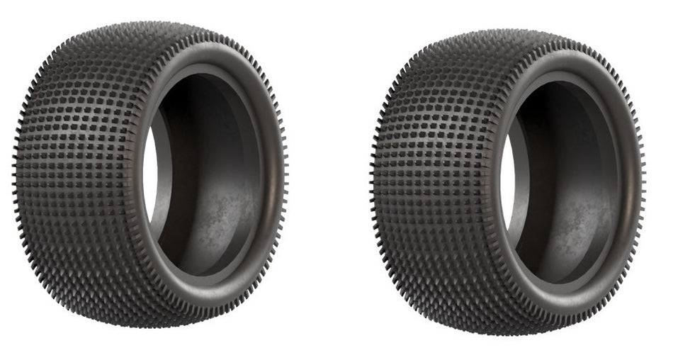 Raw Speed Fast Forward 2.2 Rear 2wd/4wd Carpet Tires (2pc) Medium Red 100314M image 0