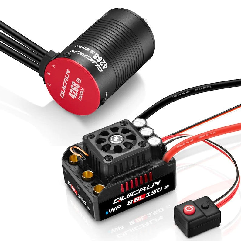 Hobbywing Combo Quicrun 8BL150 G2 ESC with Ezrun 4268L G2 2600KV Motor 38030400 HWI38030400 image 0