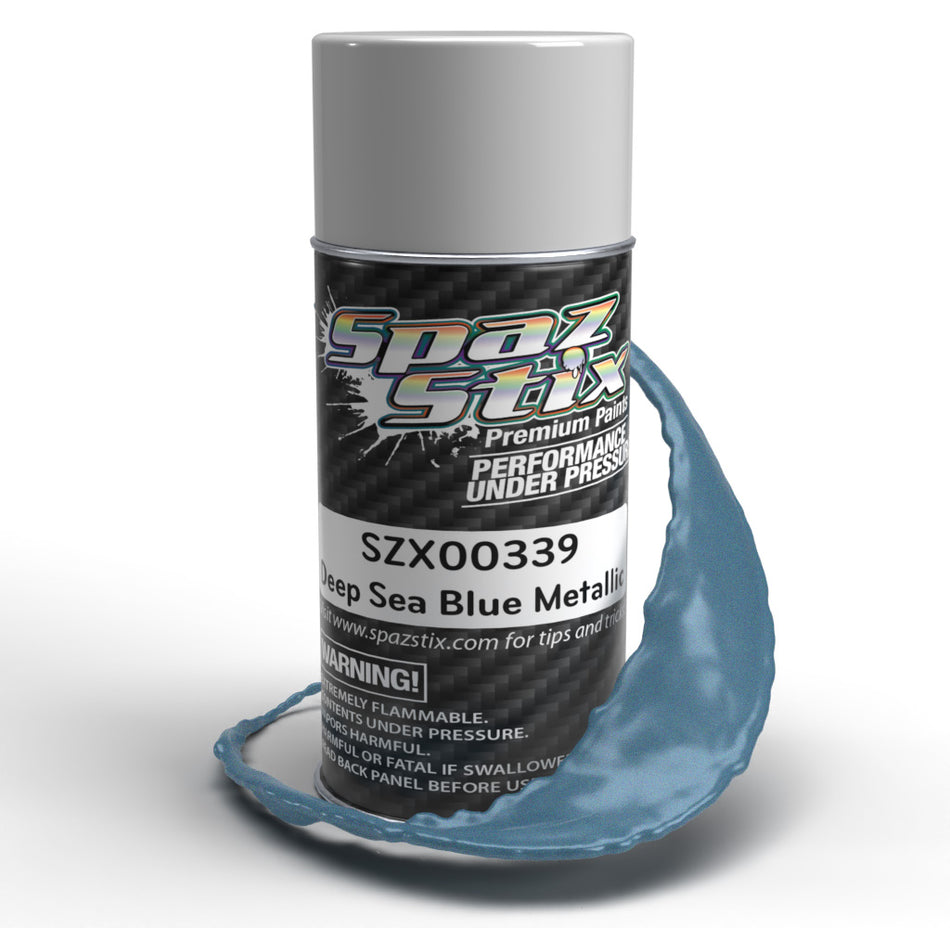 Spaz Stix Deep Sea Blue Metallic Spray Paint 3.5oz Can SZX00339 00339 image 0