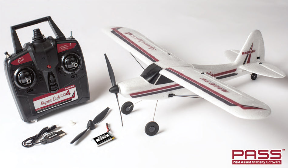 Rage Super Cub MX4 Micro 4-Channel RTF Airplane with PASS Stability System 1114 image 0