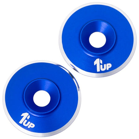 1UP Aluminum LowPro (Low Profile) Wing Washers M3 Dark Blue Shine 2pcs 820121 image 0