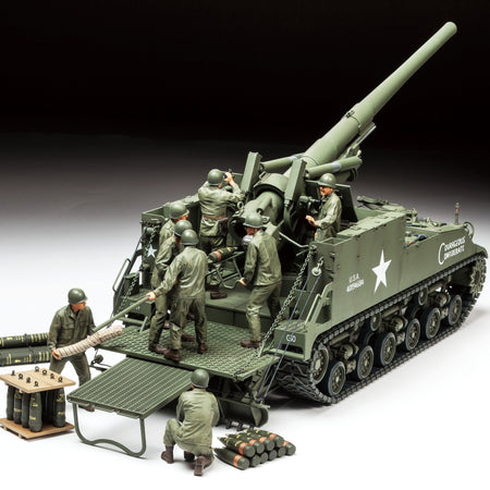 Tamiya 1/35 US Self-Propelled 155mm Gun M40 1/35 Plastic Model Kit 35351 image 1